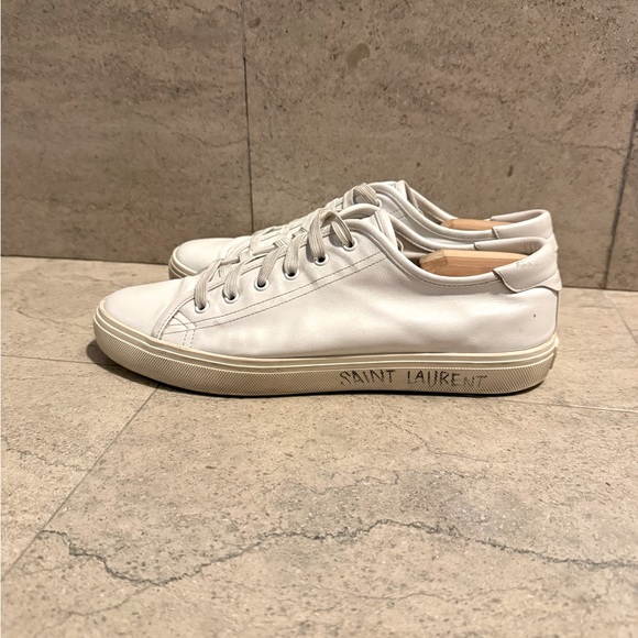 Men's White Leather Saint Laurent Sneakers - Picture 1 of 6